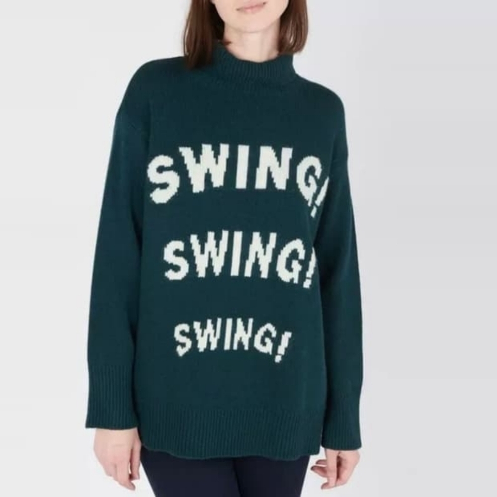 Sandro Green Wool/Cashmere Blend Sweater Size S(1) In EUC